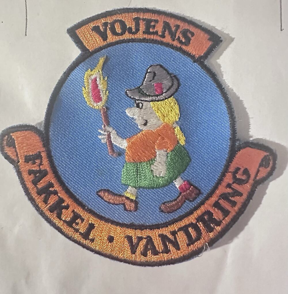 Vintage Vojens Enkel Vandring Embroidered Scout Patch Denmark Hiking Badge P22